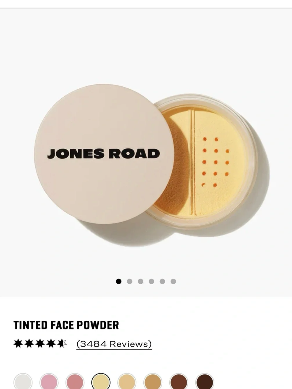 Jones Road Tinted Face Powder — Yellow New In Box